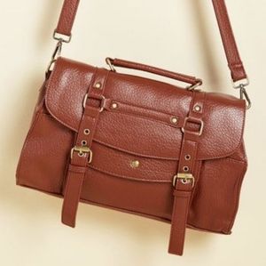 "Buckle Down the Satchels" Bag in Clay